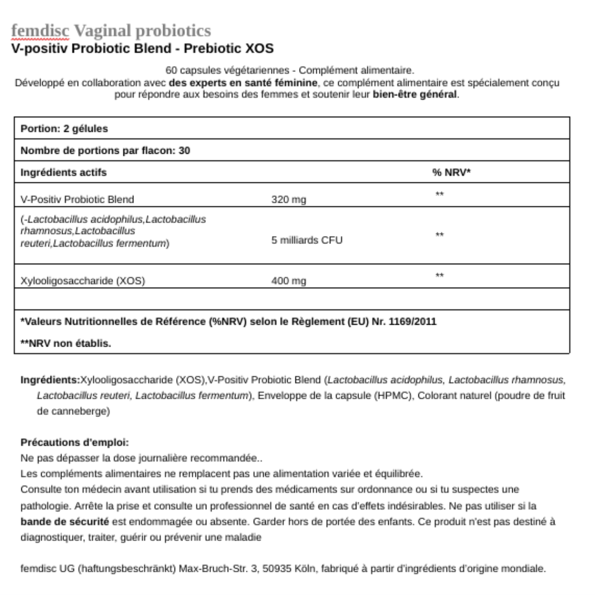 femdisc vaginal Probiotics